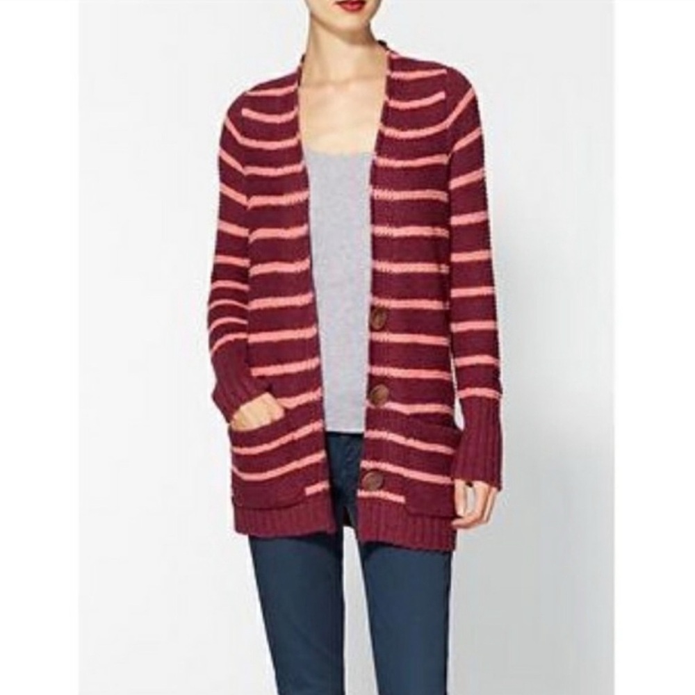 Free People North Beach Striped Cardigan M